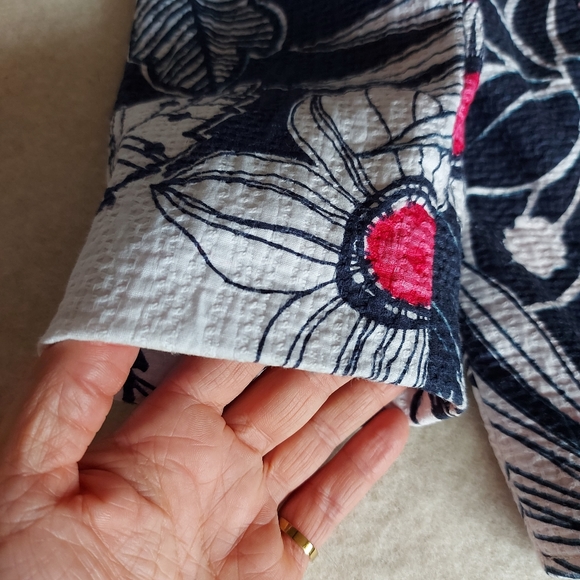 Summery retro jacket, floral cotton - Picture 2 of 7